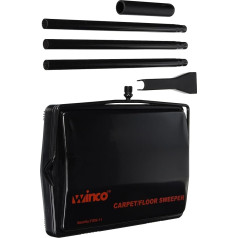 Winco Stahl-Teppich-/Bodenkehrer, Medium, Schwarz