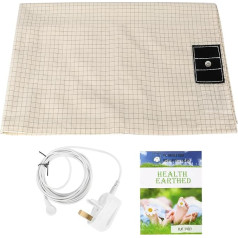 Grounding Bed Sheet Grounding Mat with 15 Feet Long Cable, Conductive Mat for Better Sleep (27 x 52 Inches)