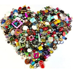 1 KILO Craft Supplies Mix Beads Glass Metal Wood Surprise Pack