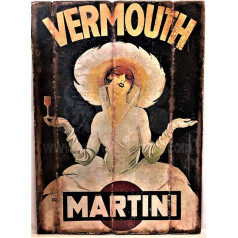 RetroReclamos Vintage Martini Wooden Picture