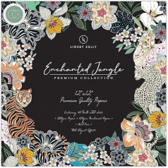 Craft Consortium PAD036 Double-Sided Paper Pad 12 Inches x 12 Inches 40 kg Enchanted Jungle