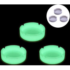 QOPAHI Cool Glow in the Dark Ashtray Ashtray for Outdoor Home Luminous Foldable Cute Funny Cigarettes Pack of 3 (Grey)