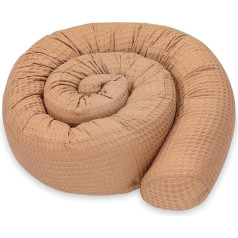 Totsy Baby Side Sleeper Pillow, Body Pillow, Long Bed Roll, Neck Roll Pillow, 200 cm, Cotton Mesh, Brown