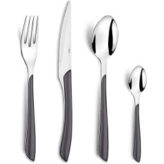 Amefa Eclat Cutlery Set, 24 Pieces, for 6 People, 6 Spoons, 6 Forks, 6 Knives, 6 Coffee/Tea Spoons