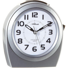 Atlanta 1668 Quartz Alarm Clock with Sweeping Seconds, Light Sensor