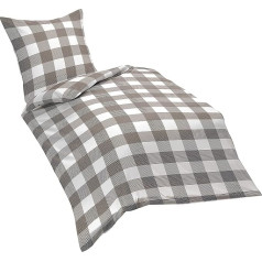 Fleuresse Riva Fine Fabric Bed Linen, Taupe, 135 x 200 cm