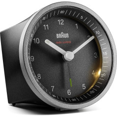 Braun Radio-Controlled Alarm Clock, Plastic, Black/Silver, Normal