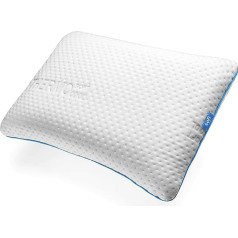 sofi Rückenschläferkissen – Ergonomisches HWS Nackenstützkissen – Orthopädisches Kopfkissen aus Memory Schaum – Thermoregulierender Bezug – Visco-Kopfkissen für Rückenschläfer