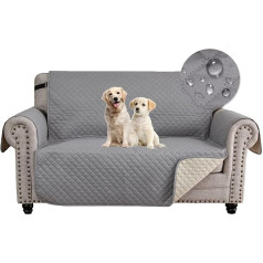 Ystyle Sofa Cover 2 Seater - Waterproof Sofa Cover with Armrests, Sofa Protector Non-Slip Sofa Throw, Couch Cover, Sofa Protection, Sofa Cover Protector for Pets, Cats, Dogs, Light Grey