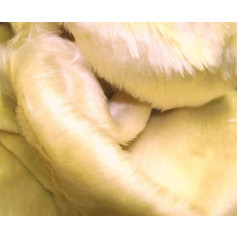 Einfarbig Spass Kunstpelz Stoff Material Toffee Creme - Toffee Beige, 1Mtr - 150cm x 100cm