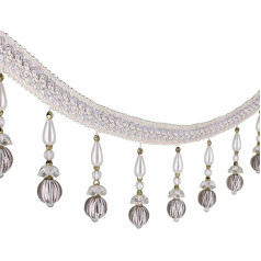 6ft European Style Tassel Tassel Tassel Fringe Trim Trim Fabric Applique Curtain Table Decoration Beige