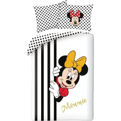 Minnie Mouse Bed Linen, 140 x 200 cm + 70 x 90 cm, 100% Cotton, Minnie Mouse