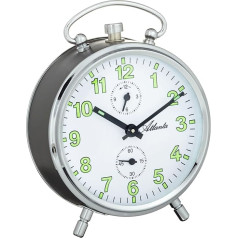 Atlanta Alarm Clock Analogue 1065-4 Mech. Anthracite