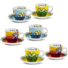 Egan paf06/1Z Coffee Cups Set, Porcelain, Assorted, 12 Units
