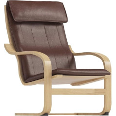 Duable Poang Chair Cover Compatible with IKEA Poang Chair Cover (PU Leather, Brown)