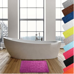 MSV 2108395 Galets Bath Mat Blue, purple, 50x80 cm