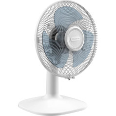 Rowenta Essential VU2330 Desk Fan with 3 Speed Settings, Quiet, Compact, High Power, Quiet, Automatic Oscillation and Orientation, White