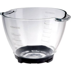 Kenwood Chef Glas-Rührschüssel AT550, Zubehör für Kenwood Küchenmaschinen der KVC-Serien 3, 5 und 7, único, Sonstige