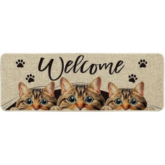 Artoid Mode Large Eyes Welcome Doormat, Seasonal Welcome Decoration, Kitchen Rug, Floor Mat for Indoor Outdoor Decor, 43 x 118 cm
