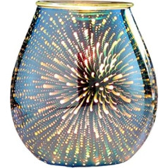 Zen'Arôme Calorya n°6 Scented Wax Burner - Electric Fragrance Burner for Scented Fondant - Oil Burner with Dimmer and Removable Bowl - Original 3D Effect Decoration, Coloured Room Lighting
