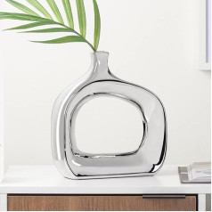 Torre & Tagus 900496 Vase, weit offen, Chrom