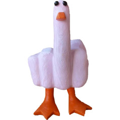 HXTNool Mittelfinger-Ente aus Kunstharz, Entenornament, lustige Mittelfinger-Entenstatue, Dekoration, Mittelfinger, lustige Geschenke, Skulptur, abstrakte kleine Entenzwerge, Kunstdekoration (Rosa)