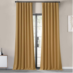 HPD Half Price Drapes Blackout Curtain for Room Darkening - 50 x 108 cm - Performance Woven Curtain Set of 2 Panels, Chesapeake Gold