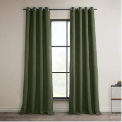 HPD Half Price Drapes BOCH-LN185-GR Eyelet Blackout Curtains for Living Room and Bedroom (1 Panel), 50 x 108, Tuscany Green
