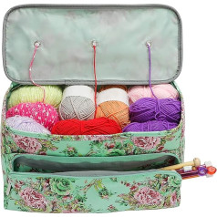 SUNJULY Knitting Yarn Storage Bag Portable Knitting Yarn Storage Bag with Holes Knitting Bag Prevent Tangle