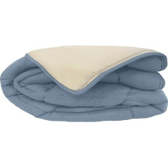 Poyet Motte Calgary Bettbezug Polyester Öl/Kittfarben, Polyester, Pétrole/Mastic, 220x160x1 cm
