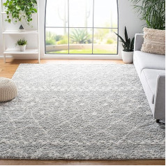 SAFAVIEH Arizona Shag Collection Shaggy Rug for Living Room Dining Room Bedroom Short Pile Grey and Ivory 79