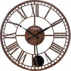 NeXtime 3281BR Brown Metal Wall Clock 50cm