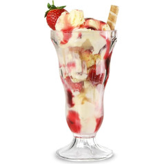 AIOS Pack of 4 Unbreakable Polycarbonate Ice Cream Sundae Cups 12oz