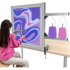 NODOCA Rug Tufting Frame Tufting Kit, 27.5 Inch Aluminum Metal Tufting Frame for Carpet Making, Carpet Frame for Tufting Accessories, Carpet Tufting Gun Kit