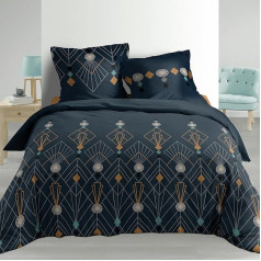 Douceur d'Intérieur, 3 Piece Duvet Cover Set 260 x 240 cm Percale Maestria 100% Cotton