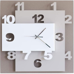 ARTI E MESTIERI OR2869C62 Metal Wall Clock, Beige/Nut Brown/White, 40 x 8 x 40 cm