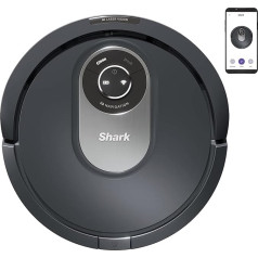 Shark AI RV2001EU Robot Vacuum Cleaner with Anti Hair Wrap, Carpet and Hard Floor, Robot Vacuum Cleaner, 90 Minutes Runtime, Manual and App Control, Grey
