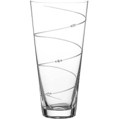 DIAMANTE Swarovski Crystal Tapered Vase Hand Cut Lead Free 25cm