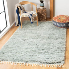 SAFAVIEH Moroccan Living Room, Dining Room, Bedroom - Casablanca Collection, Short Pile, Blue Grey, 122 x 183 cm