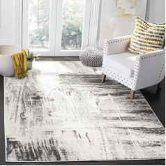 SAFAVIEH Modern Abstract Rug for Living Room, Dining Room, Bedroom - Adirondack Collection, Short Pile, Ivory and Grey, 183 x 274 cm