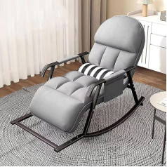 Jhyccdd Rocking Chair Living Room Luxurious Rocking Chair with Reclining Function, Nursing Chair Rocking Chair with Adjustable Foot Part and Backrest, Rocking Chairs for Balcony/Patio/Relaxing Chair