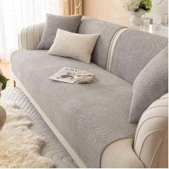Ywqjl Sofa Cover, Sofa Protector, Non-Slip Sofa Cover, Protective Cover, Sofa Corner Sofa, Sofa Cover, Corner Sofa Throw, Sofa Protective Cover, Sofa Protector, Grey, 5-110 x 240 cm