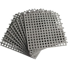 G-Like Pack of 10 PVC Floor Tiles - Connectable Tiles Bathroom Shower Kitchen Swimming Pool Pet Area Mat for Floor DIY Interlocked Non-Slip with Massage Suction Cups Drainage 30 x 30 cm (Grey)