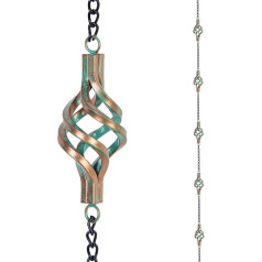 dreamysoul Rain Chain, Iron Rain Chain for Gutters, Bronze Bird Cage, Decorative Rain Chains for Drop Bars, Adjustable Length