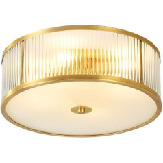 LED Kristall Deckenleuchte Luxuriöse Deckenleuchten aus Goldkristall All-Copper Runde Kristall-Deckenleuchte Close To Ceiling Light Fixtures for Wohnzimmer, Schlafzimmer, Badezimmer(35cm)