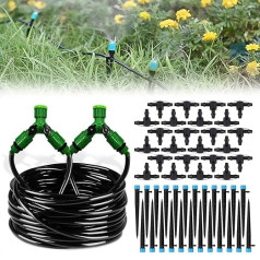 Garden Irrigation System, Automatic Irrigation System, 30 m Garden Irrigation Kit, Watering Sets Micro, DIY Garden Watering for Plants, Garden, Greenhouse, Flowers, for Landscape