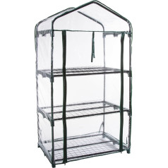 Pure Garden 3-Tier Greenhouse - Outdoor Gardening Hot House with Zippered Cover and Metal Shelves for Growing Vegetables, Flowers and Seedlings