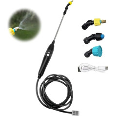 Lotvic Electric Plant Sprayer, Battery Pressure Sprayer, Garden Sprayer with 3 Adjustable Nozzles and 2 m Hose, Rechargeable and Portable Spray Stick, Sprayer for Plant Protection