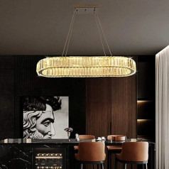 LED Crystal Ceiling Light, Modern Chandelier, Stainless Steel Pendant for Bedroom, Living Room, Dining Room.