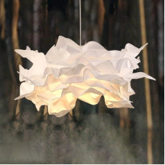 Creative DIY Paper Cloud Pendant Light, Simple Art Paper Flower Ceiling Light, Chandelier, Decorative Cloud Ceiling Light for Bedroom, Living Room, Dining Room, 24.6 Inches